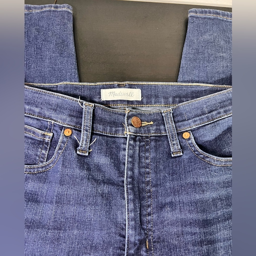 Madewell 10" High Rise Skinny Jeans Womens Blue Denim Zip Fly sz 29 - Picture 2 of 7